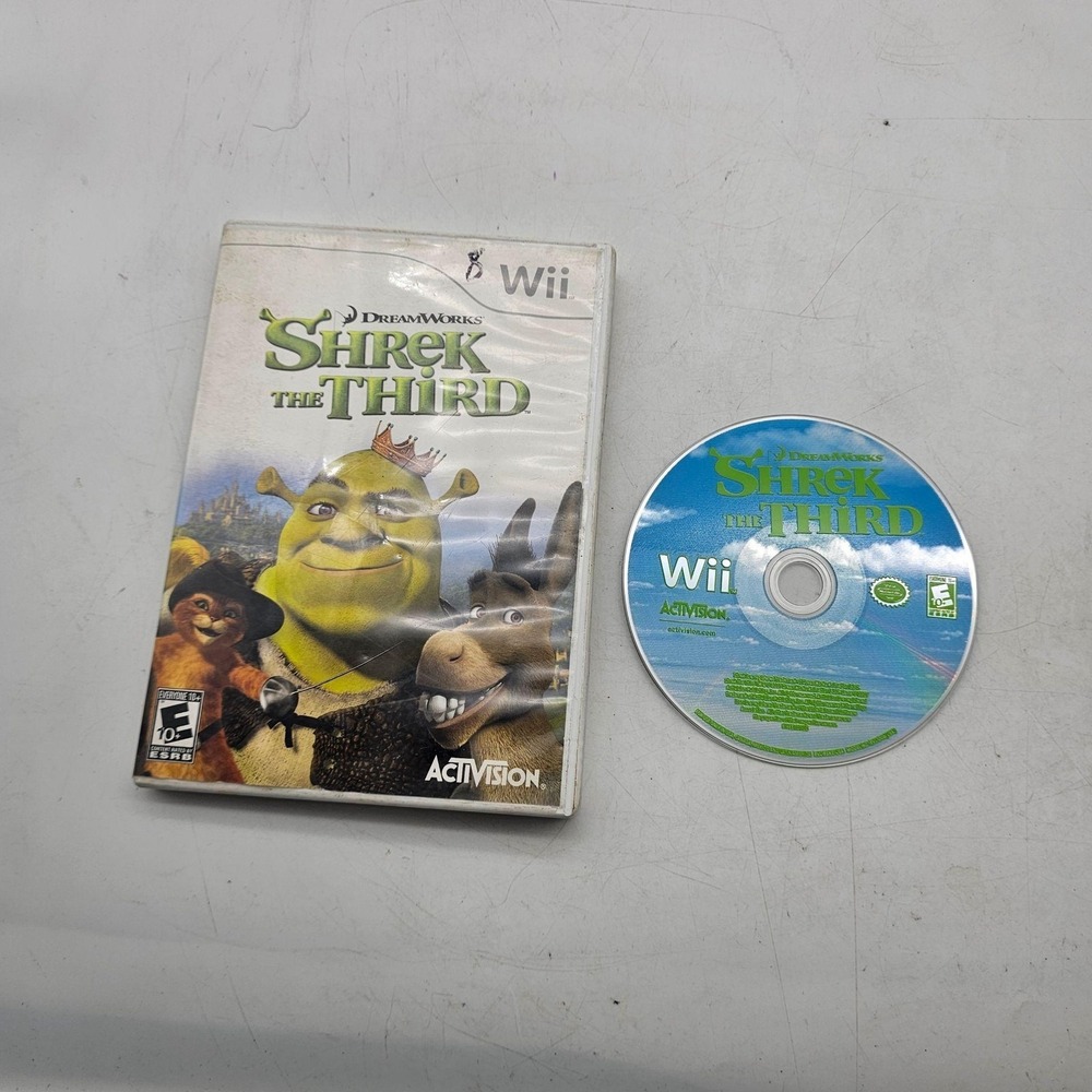 Shrek The Third Nintendo Wii Video Game Disc Case Activision E10+ NTSC-U/C